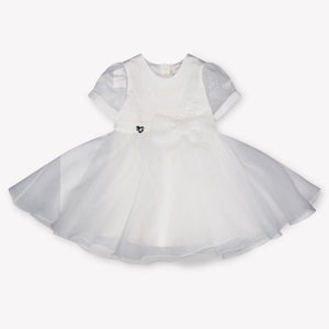 MonnaLisa Baby Meisjes Jurk In Wit