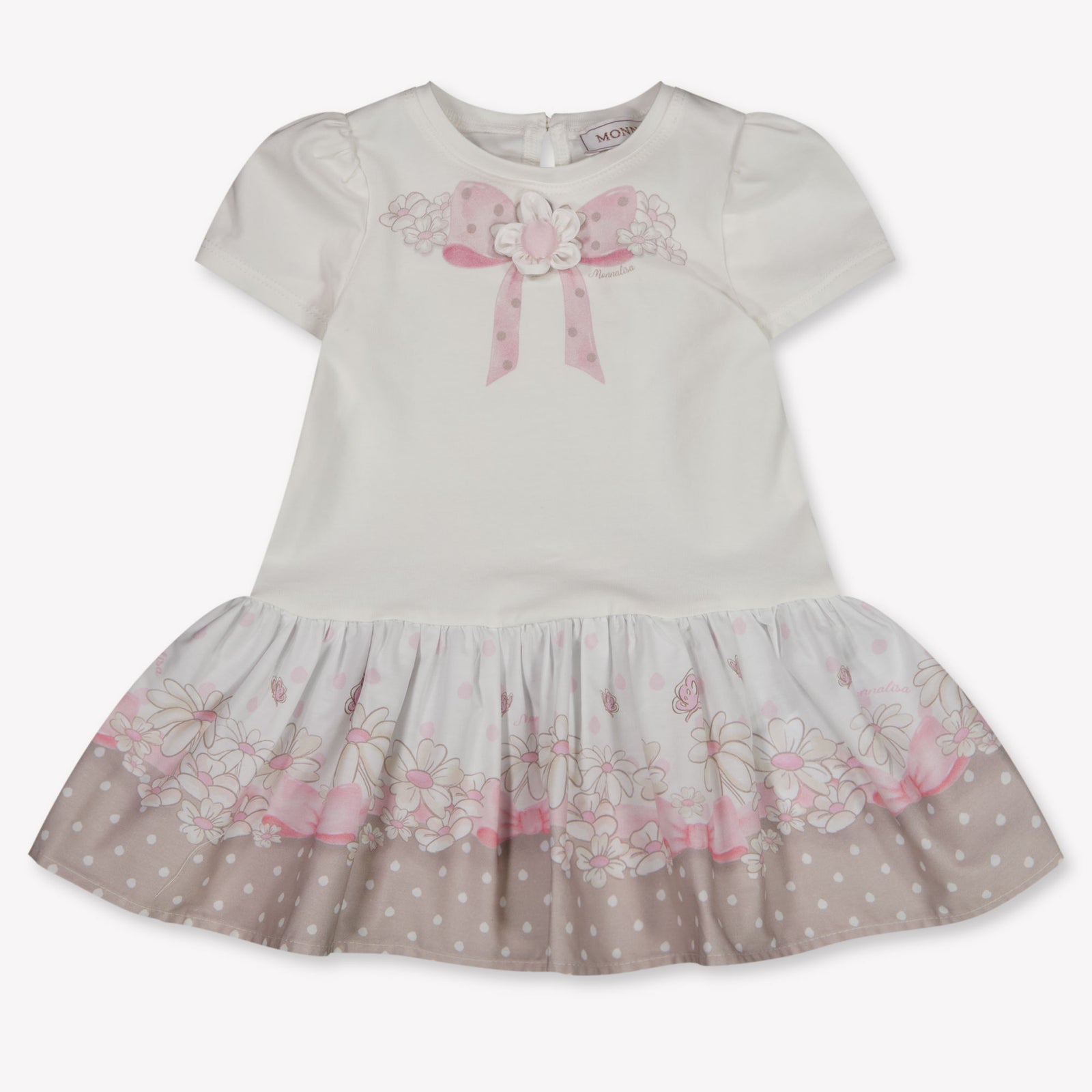 MonnaLisa Baby Girls Dress In OffWhite