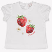 MonnaLisa Baby Meisjes T-Shirt In Wit