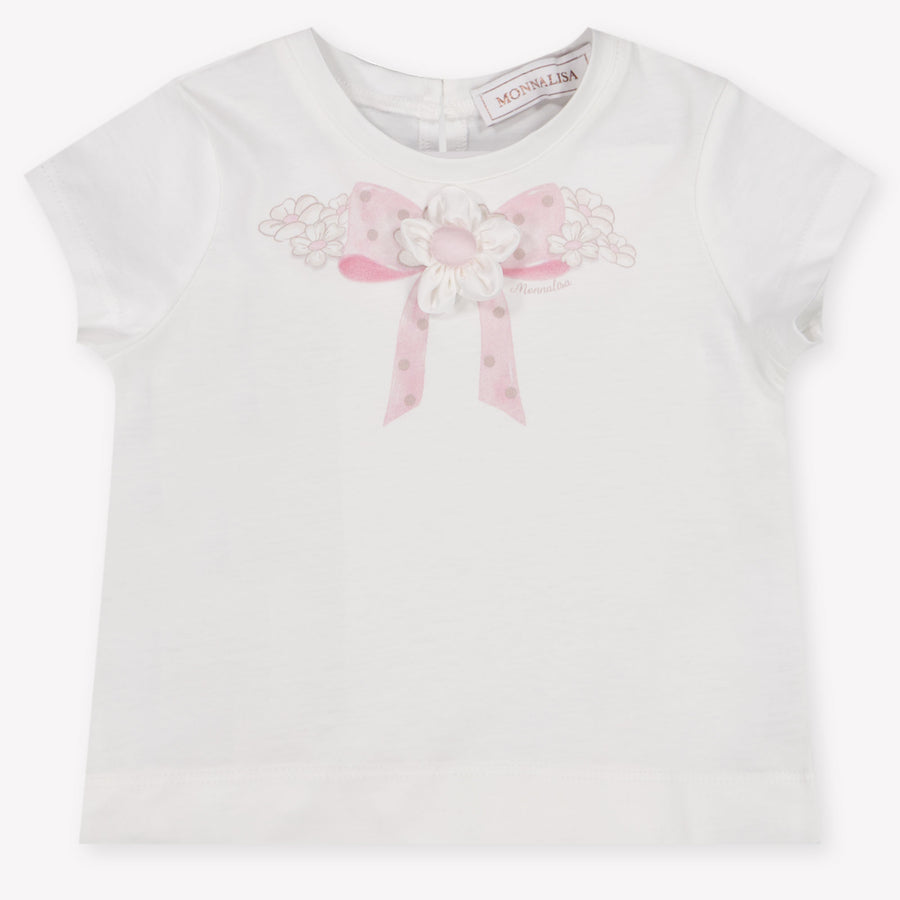 MonnaLisa Baby Girls T-Shirt In OffWhite