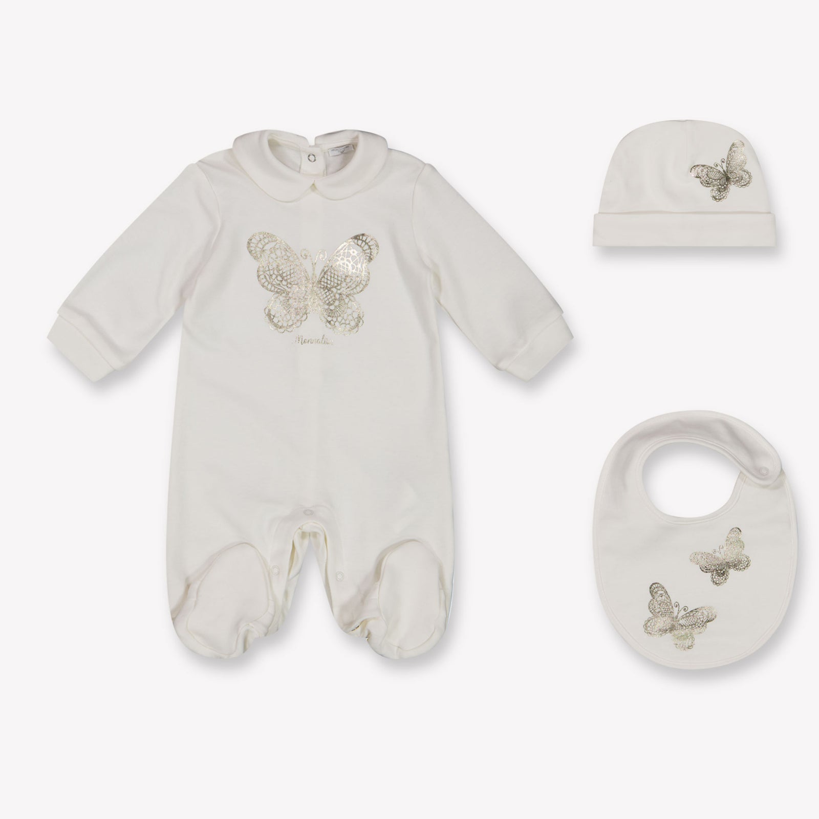 MonnaLisa Baby Girls Playsuit In White
