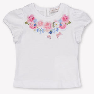 MonnaLisa Baby Meisjes T-Shirt In Wit