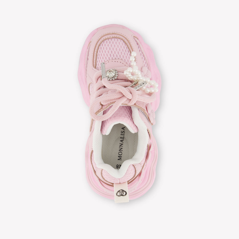 MonnaLisa Meisjes Sneakers In Licht Roze