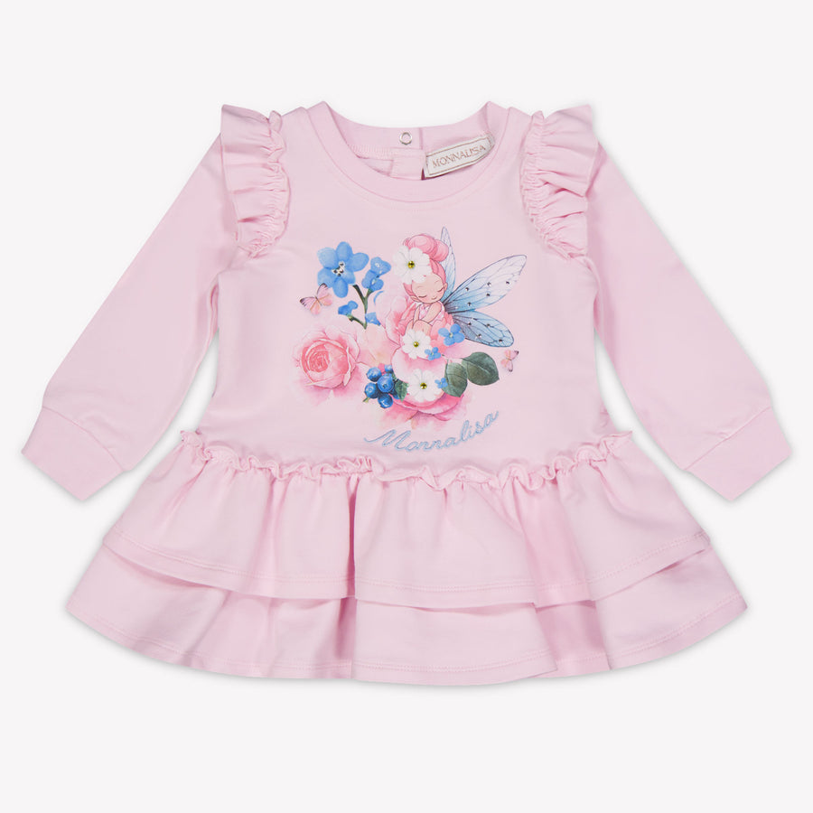 MonnaLisa Baby Girls Dress in Light Pink