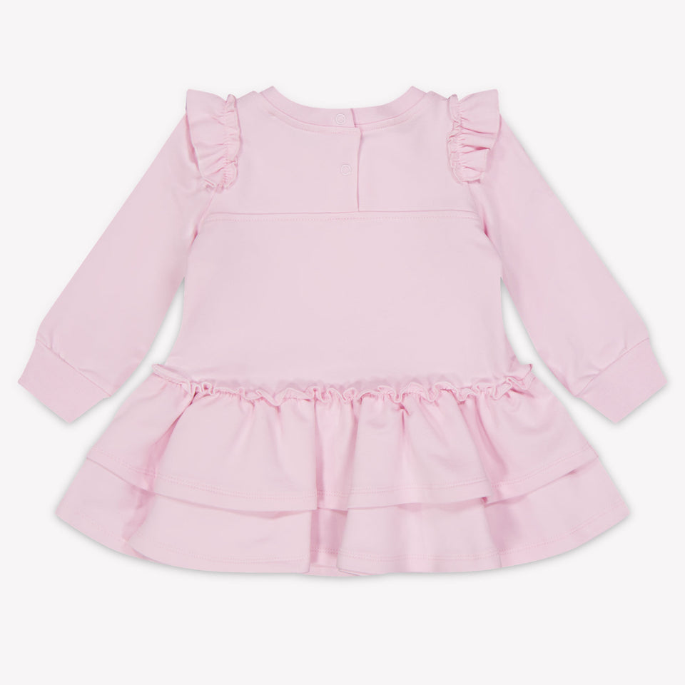 MonnaLisa Baby Meisjes Jurk In Licht Roze