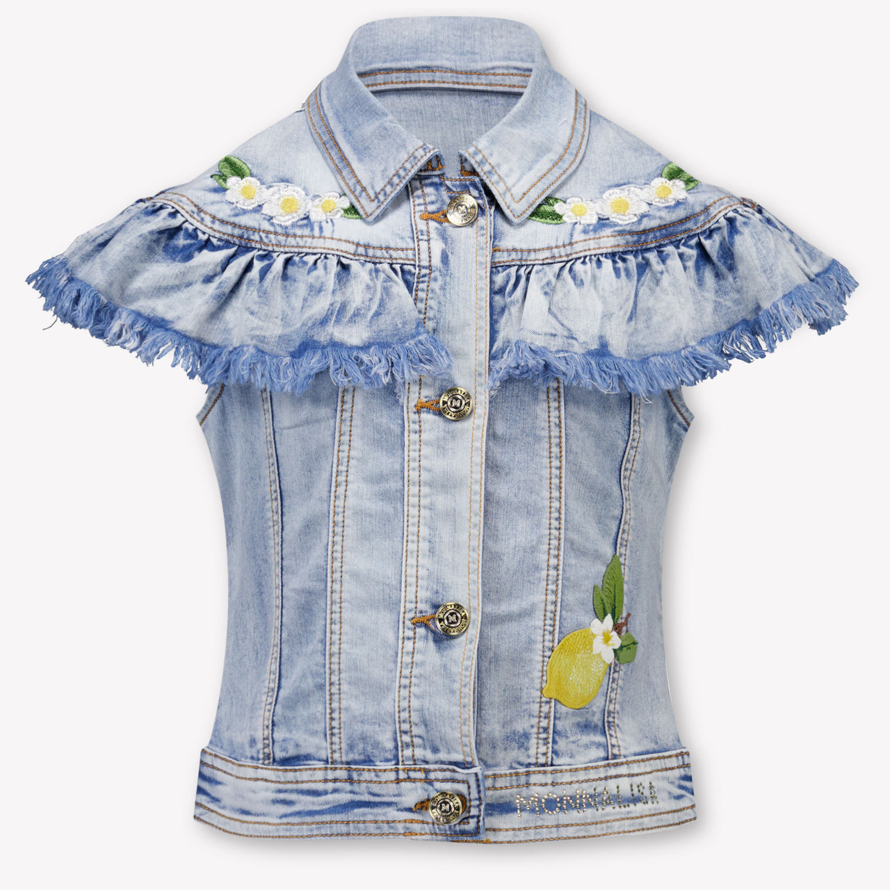 MonnaLisa Kinder Meisjes Gilets In Jeans