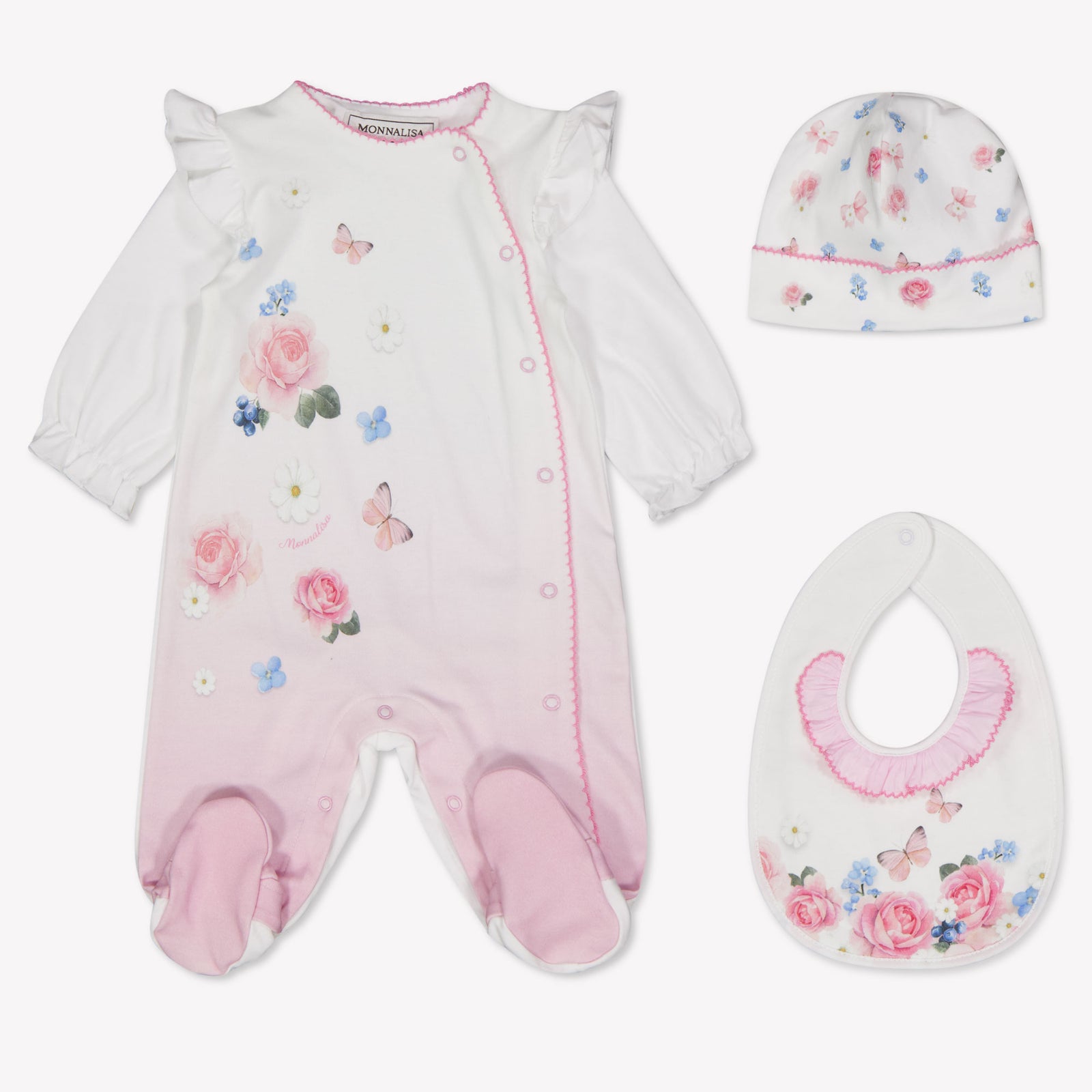 MonnaLisa Baby Girls Playsuit In Light Pink