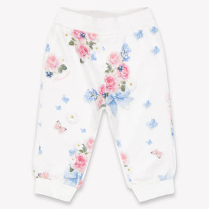 MonnaLisa Baby Meisjes Joggingpak In Wit