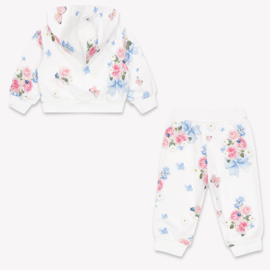 MonnaLisa Baby Meisjes Joggingpak In Wit