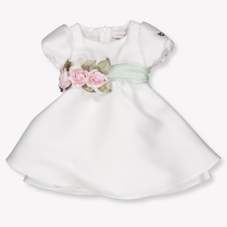 MonnaLisa Baby Meisjes Jurk In Wit