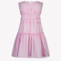 MonnaLisa Kinder Meisjes Jurk In Licht Roze