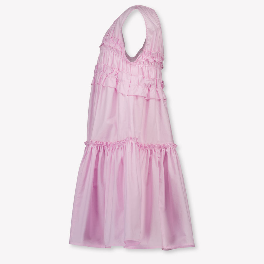 MonnaLisa Kinder Meisjes Jurk In Licht Roze