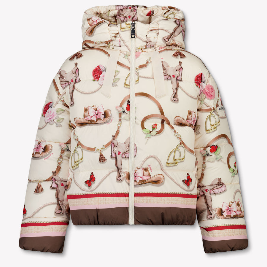 MonnaLisa Girls Winter Jacket in Ecru