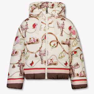 MonnaLisa Girls Winter Jacket in Ecru