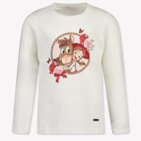 MonnaLisa Kinder Meisjes T-Shirt In Off White