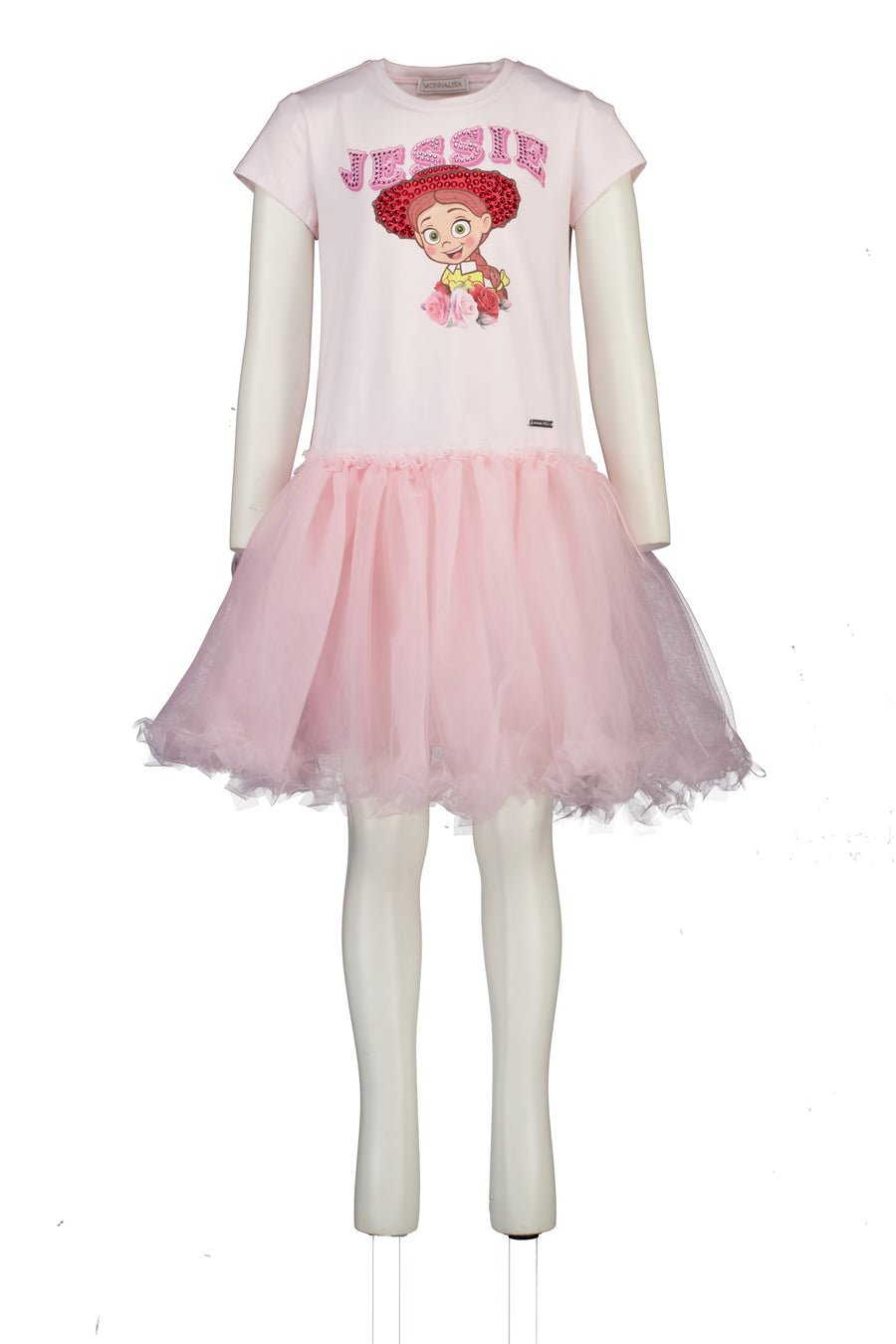 MonnaLisa Kids Girls Dress In Light Pink