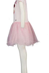 MonnaLisa Kids Girls Dress In Light Pink