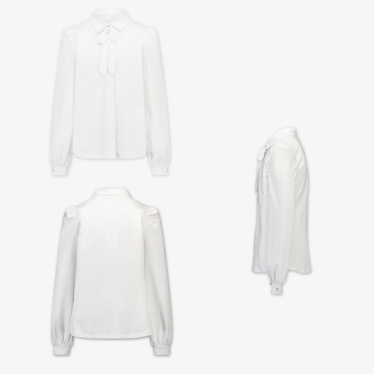 MonnaLisa Kinder Meisjes Blouse In Wit