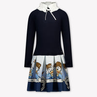 MonnaLisa Kinder Meisjes Jurk In Navy