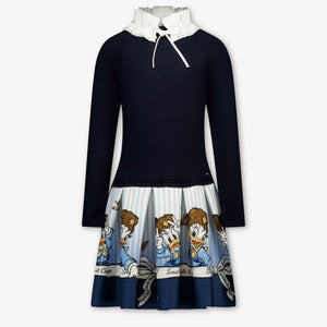 MonnaLisa Kinder Meisjes Jurk In Navy