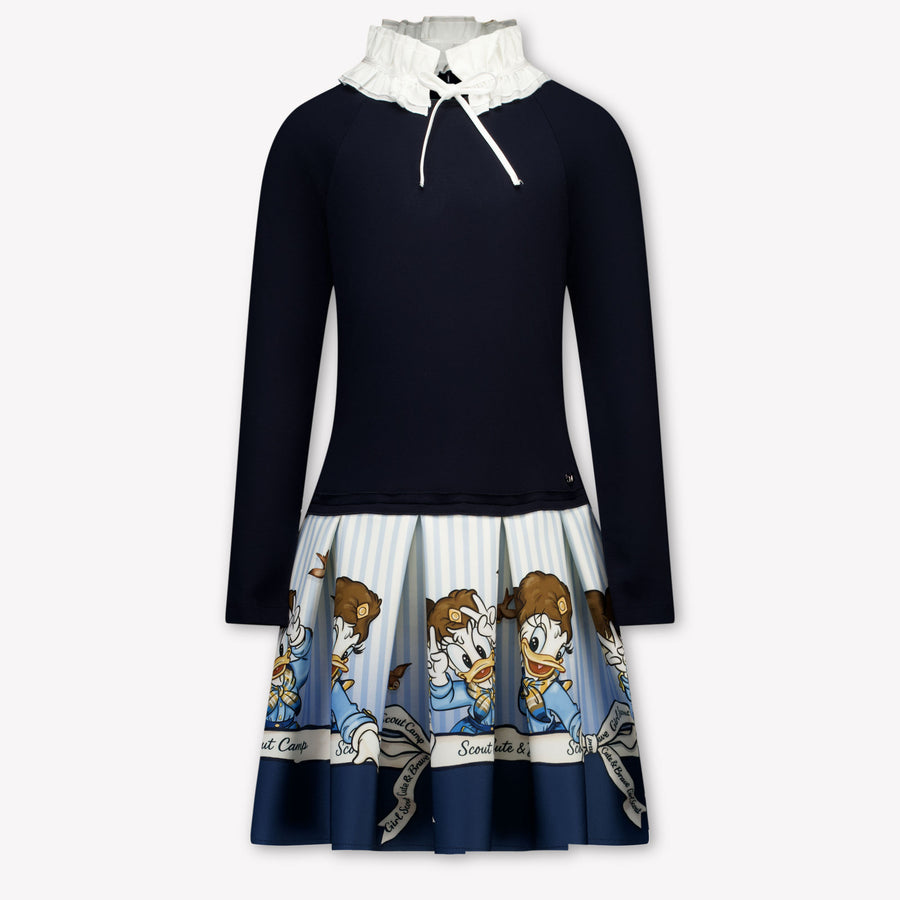 MonnaLisa Kinder Meisjes Jurk In Navy