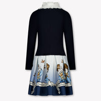 MonnaLisa Kinder Meisjes Jurk In Navy