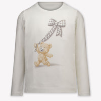 MonnaLisa Kinder Meisjes T-Shirt In Off White