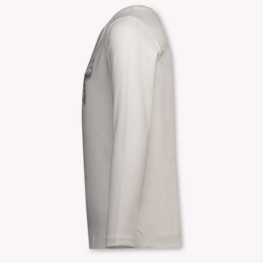 MonnaLisa Kinder Meisjes T-Shirt In Off White