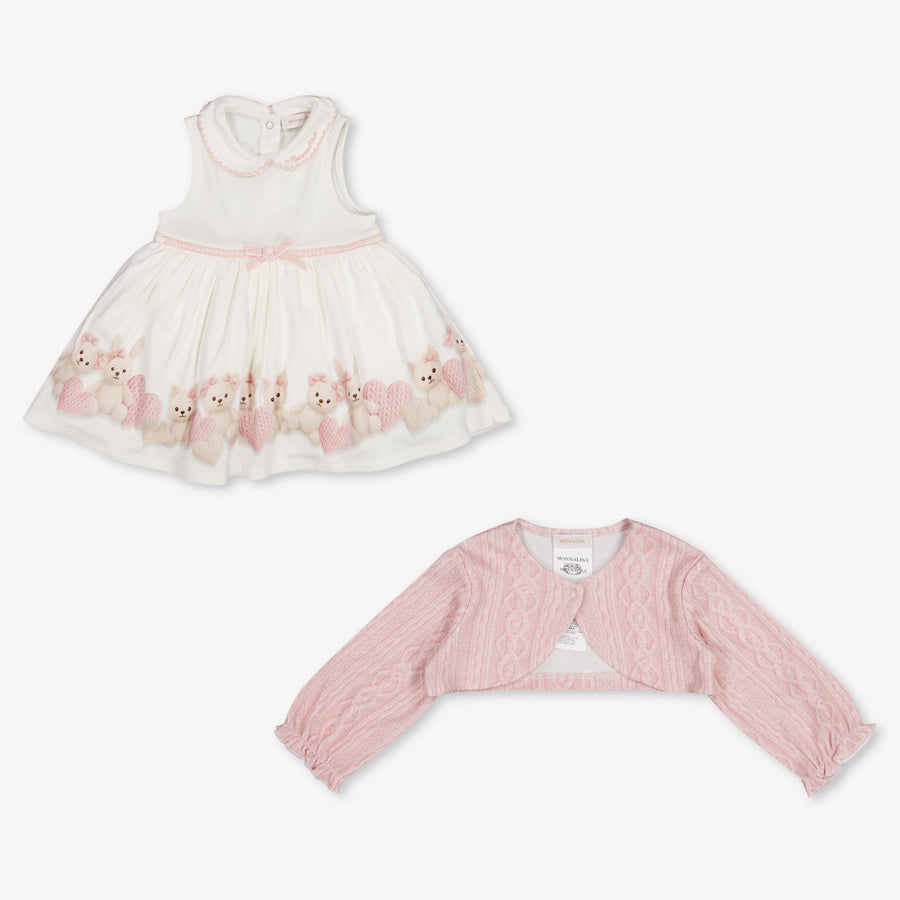 MonnaLisa Baby Girls Dress in Light Pink