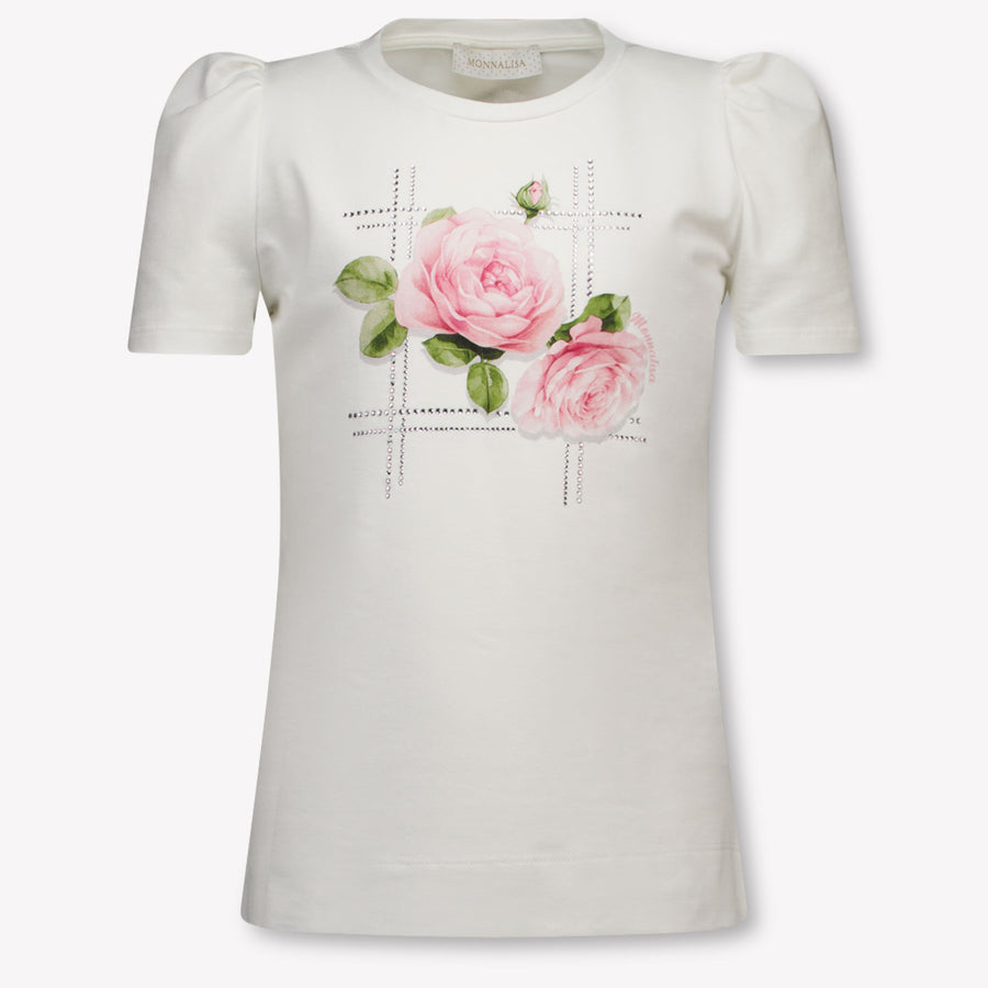 MonnaLisa Kids Girls T-Shirt In OffWhite