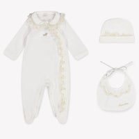 MonnaLisa Baby Girls Playsuit In OffWhite
