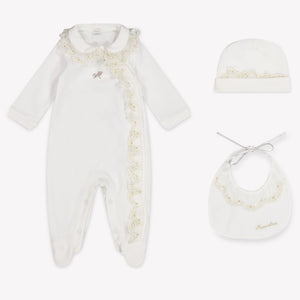 MonnaLisa Baby Girls Playsuit In OffWhite