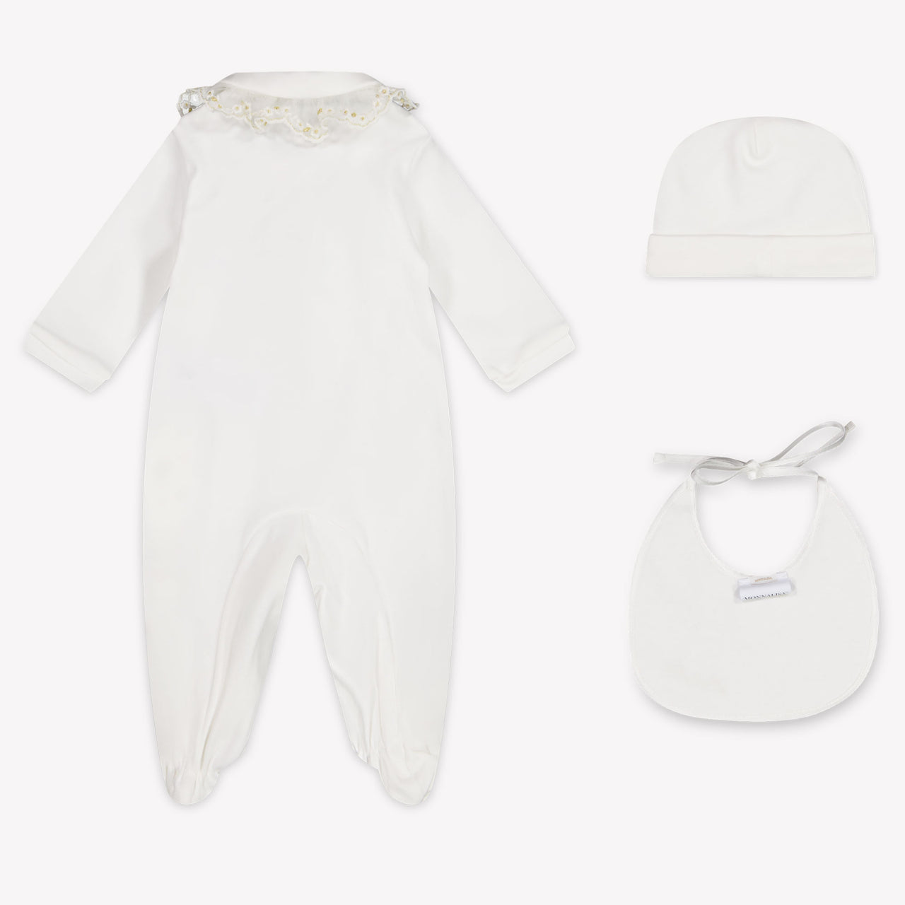 MonnaLisa Baby Girls Playsuit In OffWhite