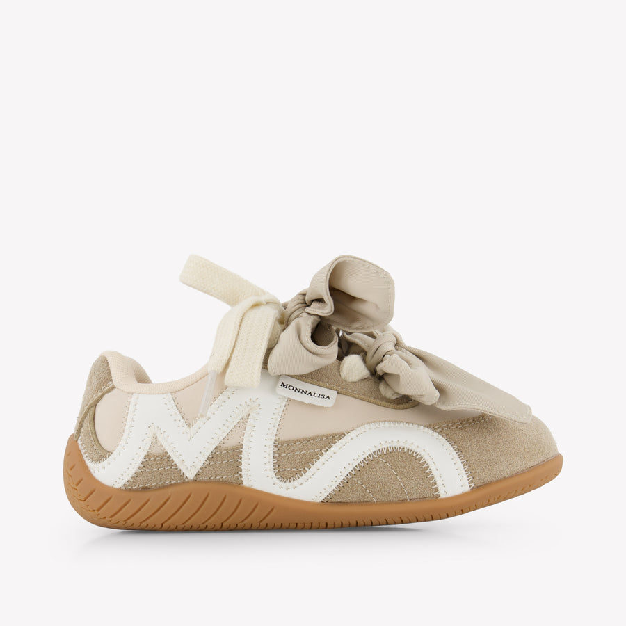 MonnaLisa Kinder Meisjes Sneakers In Beige