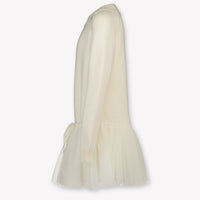 MonnaLisa Kinder Meisjes Jurk In Licht Beige