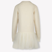 MonnaLisa Kinder Meisjes Jurk In Licht Beige