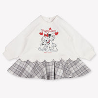 MonnaLisa Baby Meisjes Jurk In Off White