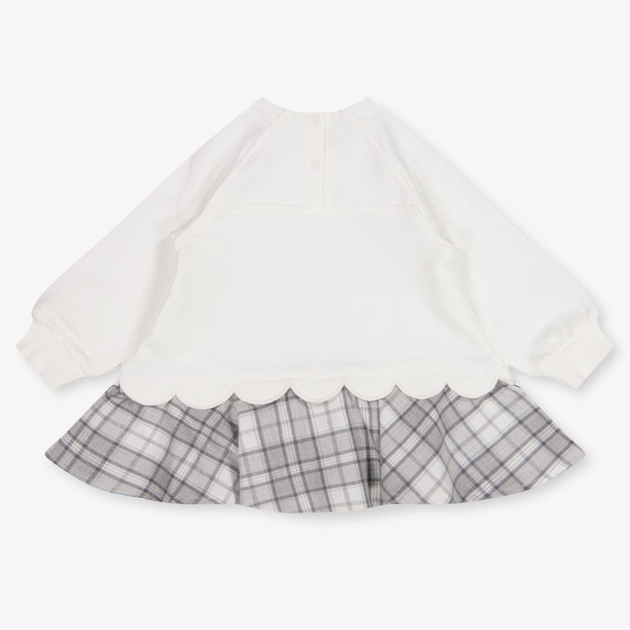 MonnaLisa Baby Meisjes Jurk In Off White