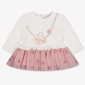 MonnaLisa Baby Girls Dress In OffWhite