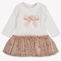 MonnaLisa Baby Meisjes Jurk In Off White