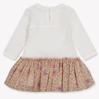 MonnaLisa Baby Meisjes Jurk In Off White