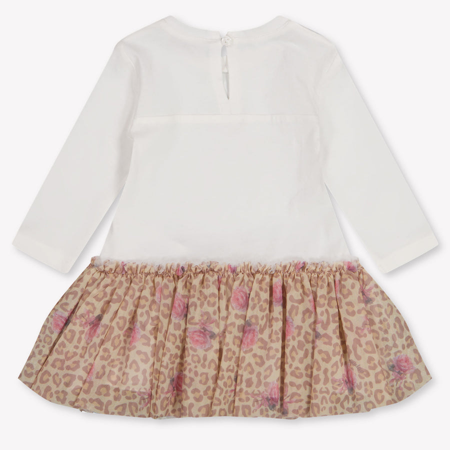 MonnaLisa Baby Meisjes Jurk In Off White