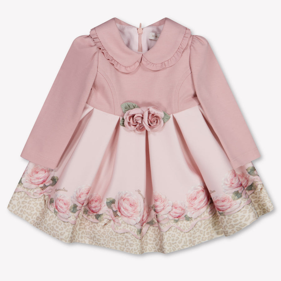 MonnaLisa Baby Girls Dress In Light Pink