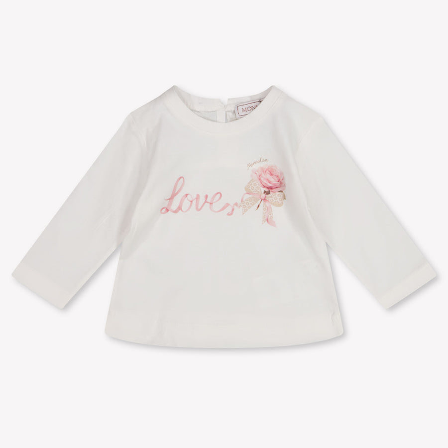 MonnaLisa Baby Meisjes T-Shirt In Off White