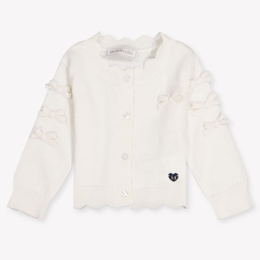 MonnaLisa Baby Girls Cardigan in Off-White