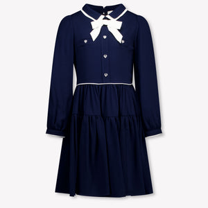MonnaLisa Kids Girls Dress In Navy