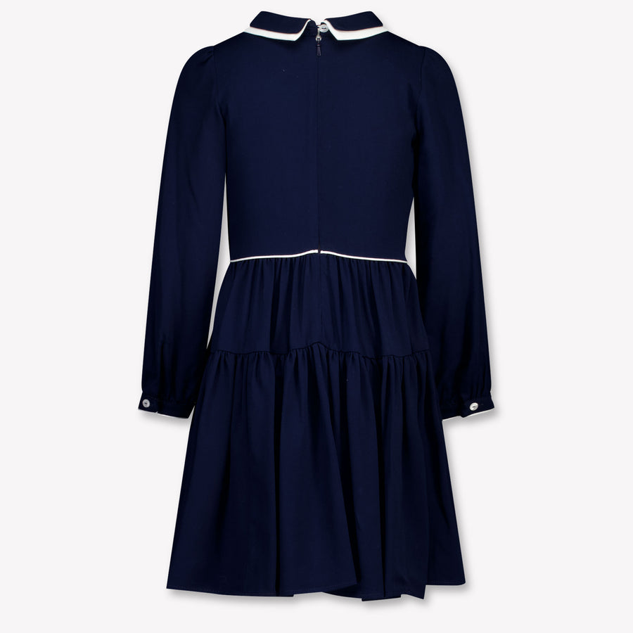 MonnaLisa Kids Girls Dress In Navy