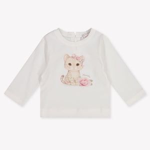MonnaLisa Baby Girls T-Shirt In OffWhite