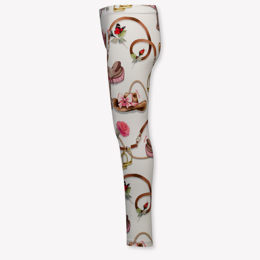 MonnaLisa Kids Girls Leggings In OffWhite
