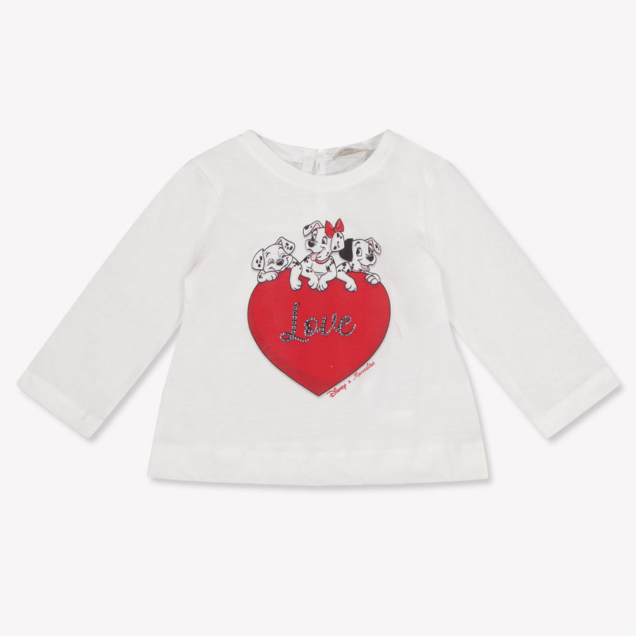 MonnaLisa Baby Girls T-Shirt in Off-White